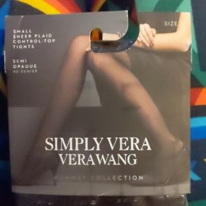 VeraWang Sheer plaid tights